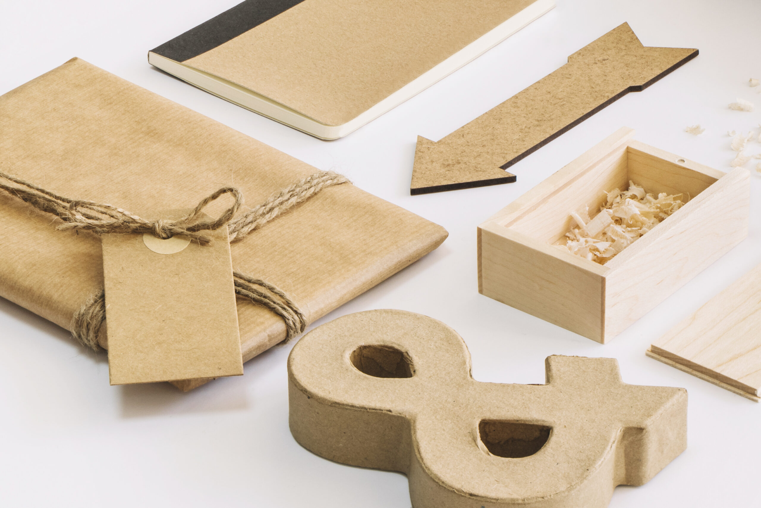 Ampersand and arrow near box and present