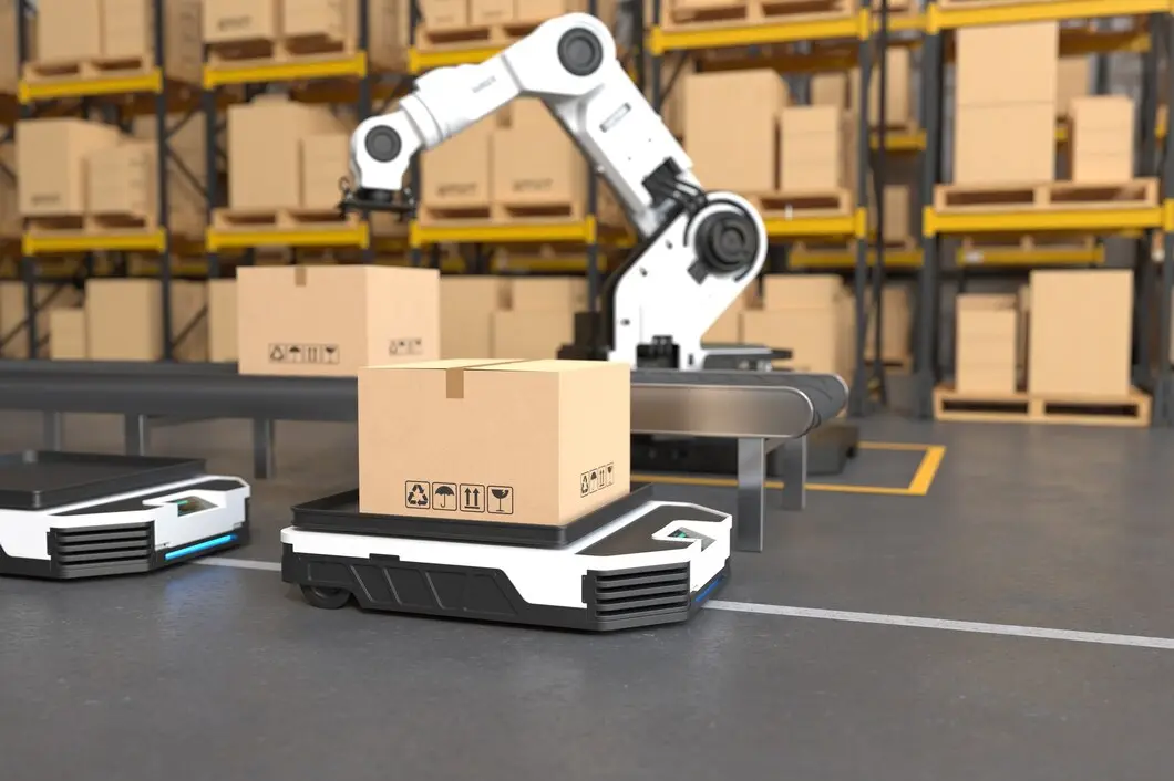 robotic asset in a logistic warehouse